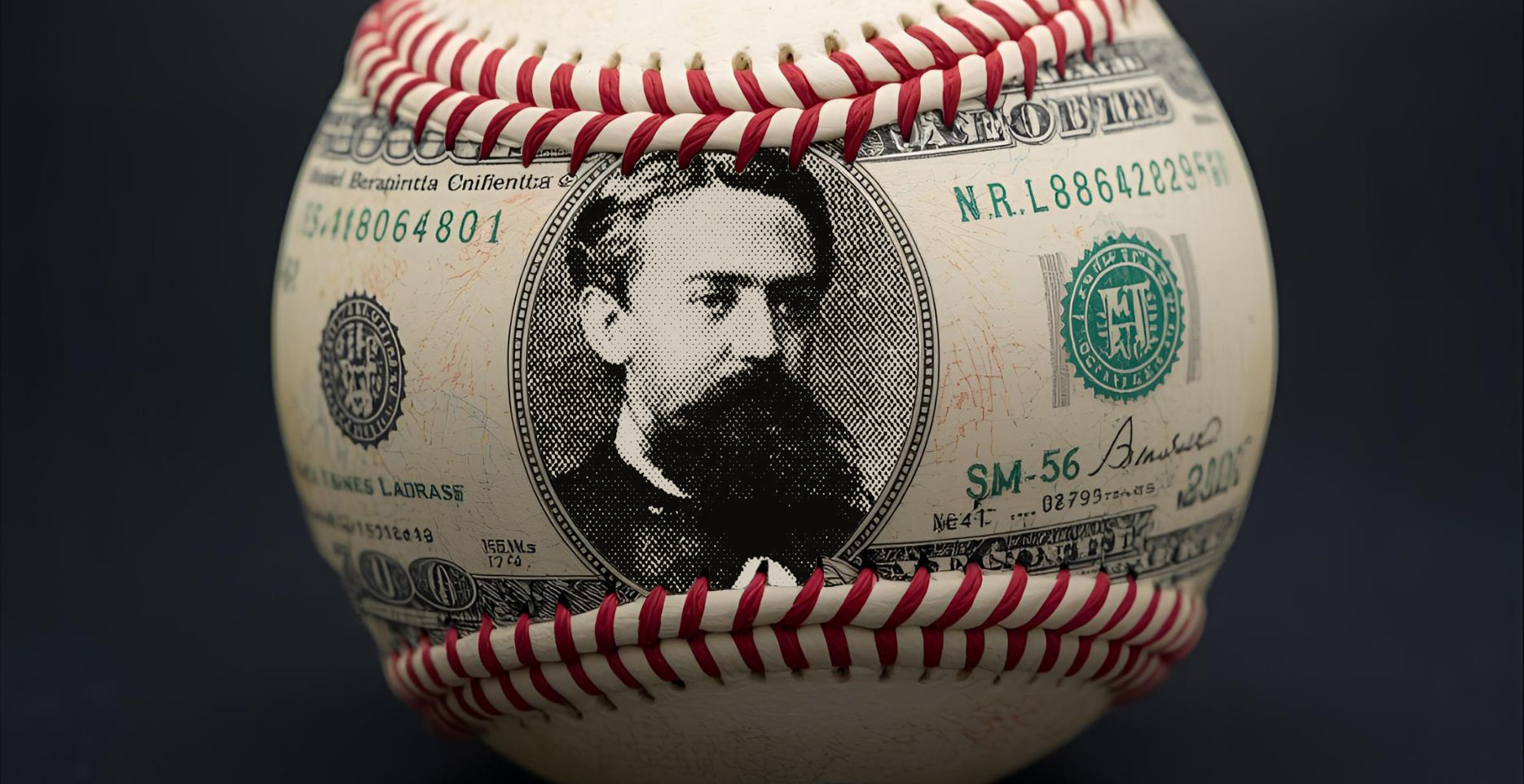 Russian mathematician Andrey Markov appears in lieu of Benjamin Franklin on a baseball made of American money